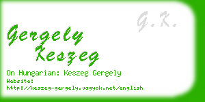 gergely keszeg business card